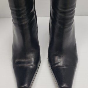 Black Leather Ankle Boot